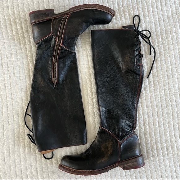 Bed Stü Black Manchester Lace-up Ankle-zip Boots EUC Size 8.5 fits like 9! - Picture 5 of 11